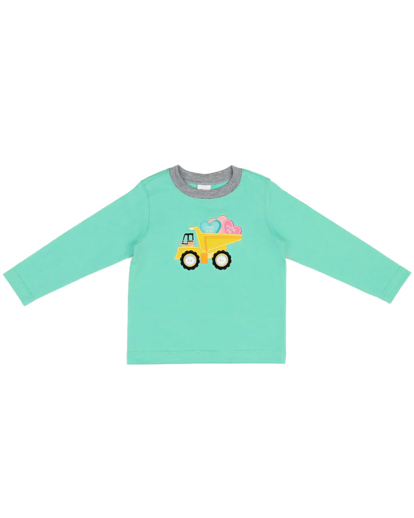 baby boys long sleeve valentines day shirt