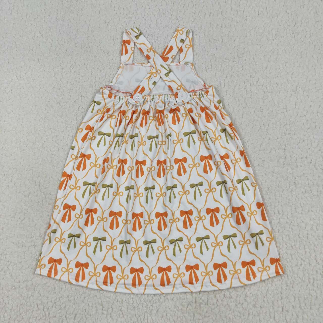 Orange bow toddle girls summer dress