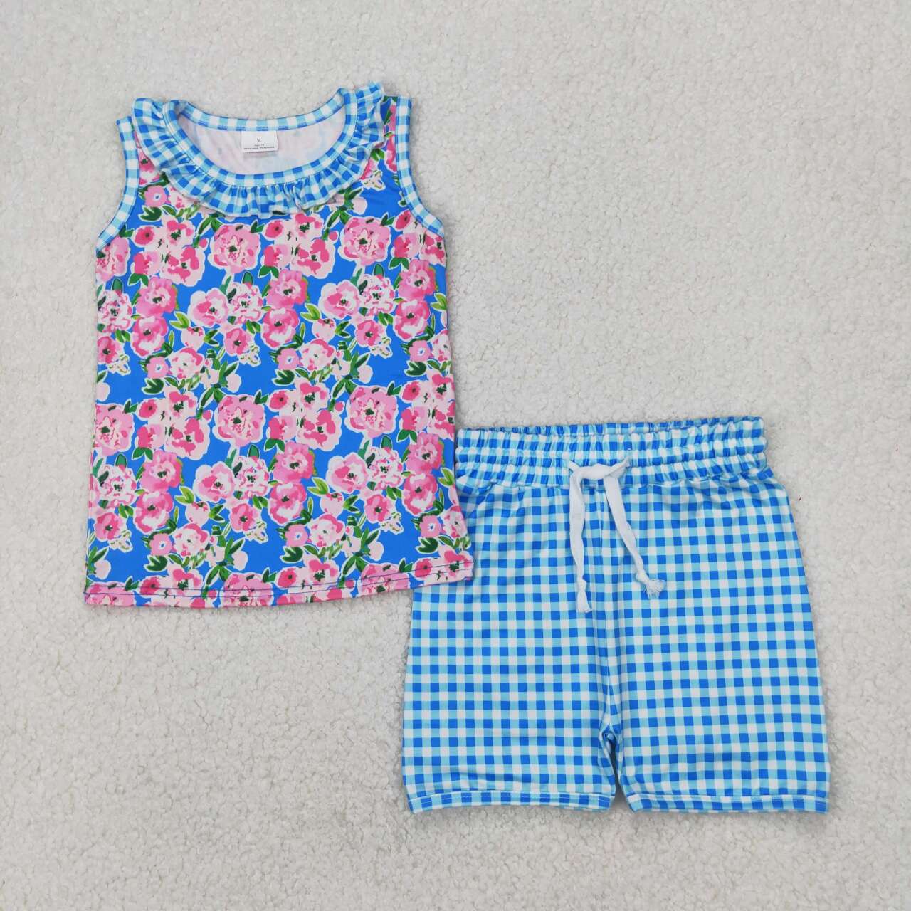 Toddle baby girls blue floral outfit