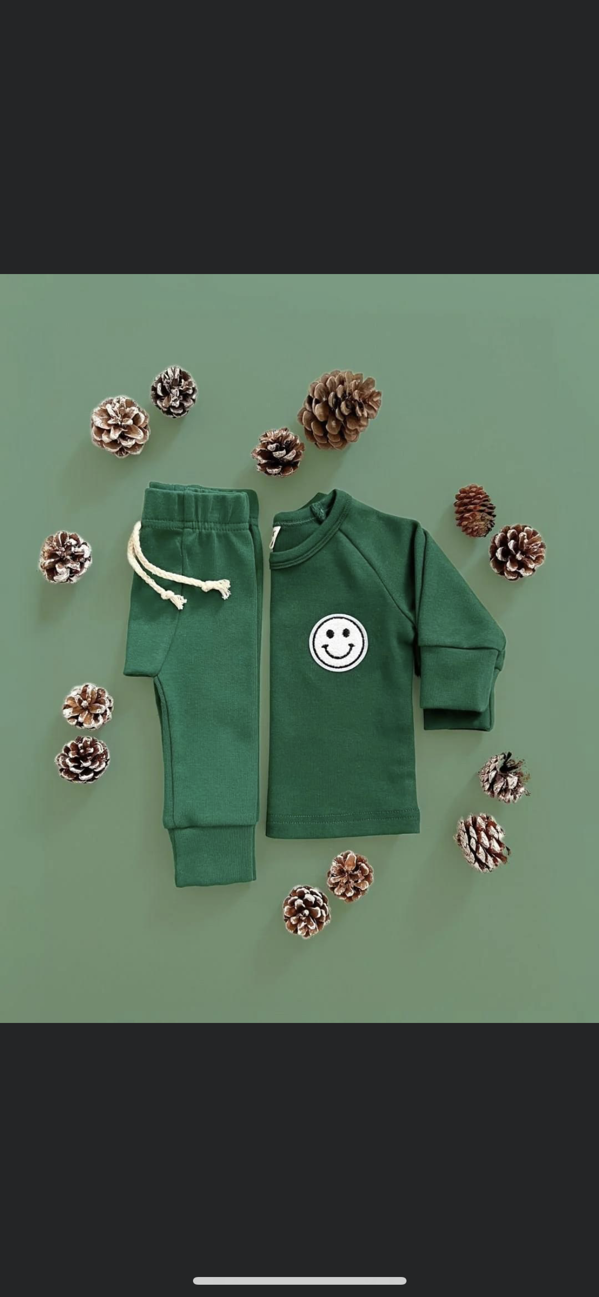 Smile face milk silk outfit