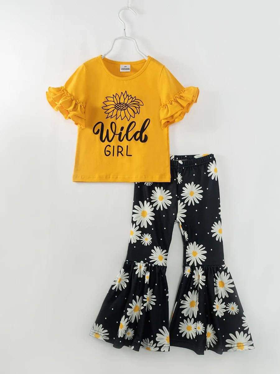 Wholesale girl boutique clothing set