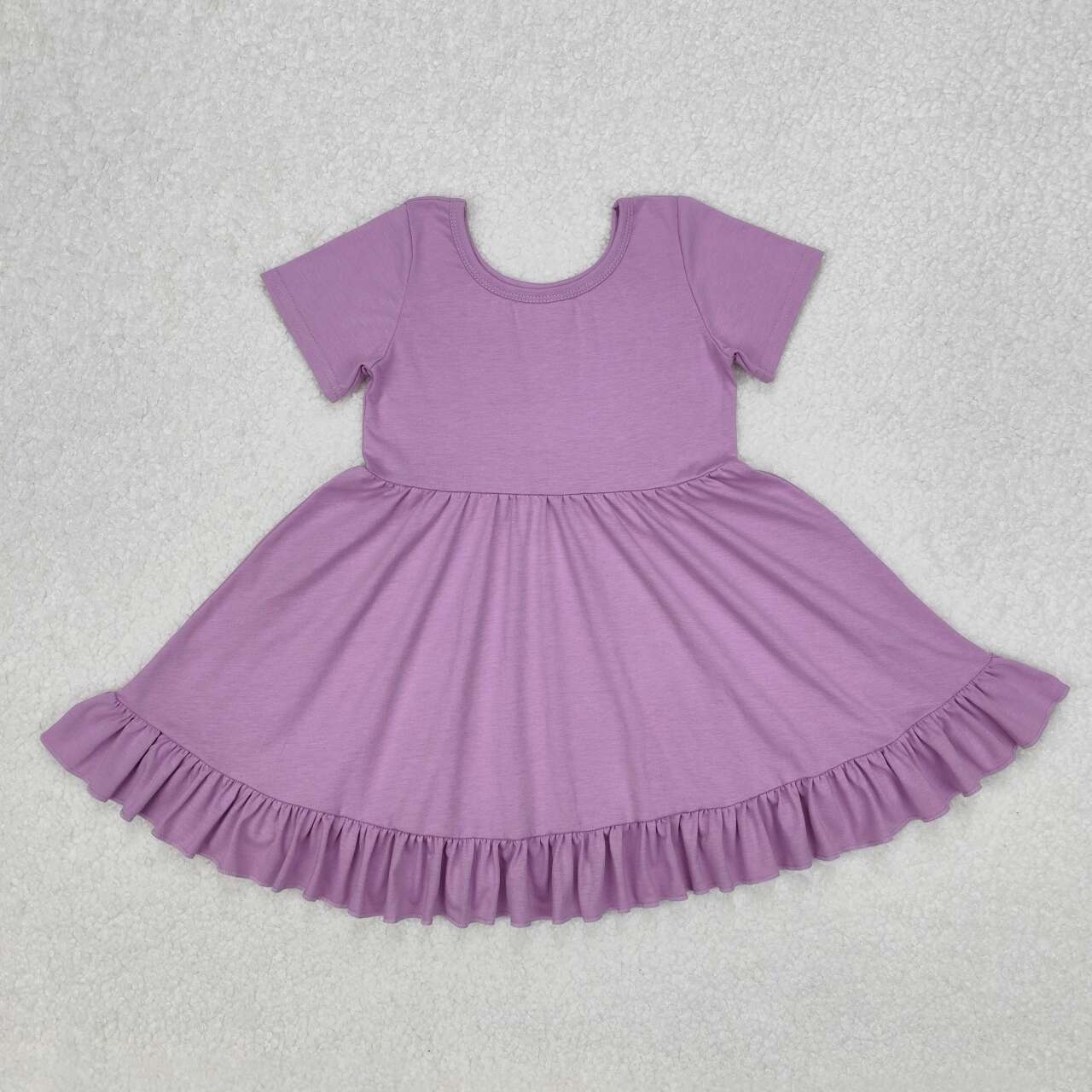 Infant baby girls lavender cotton dress