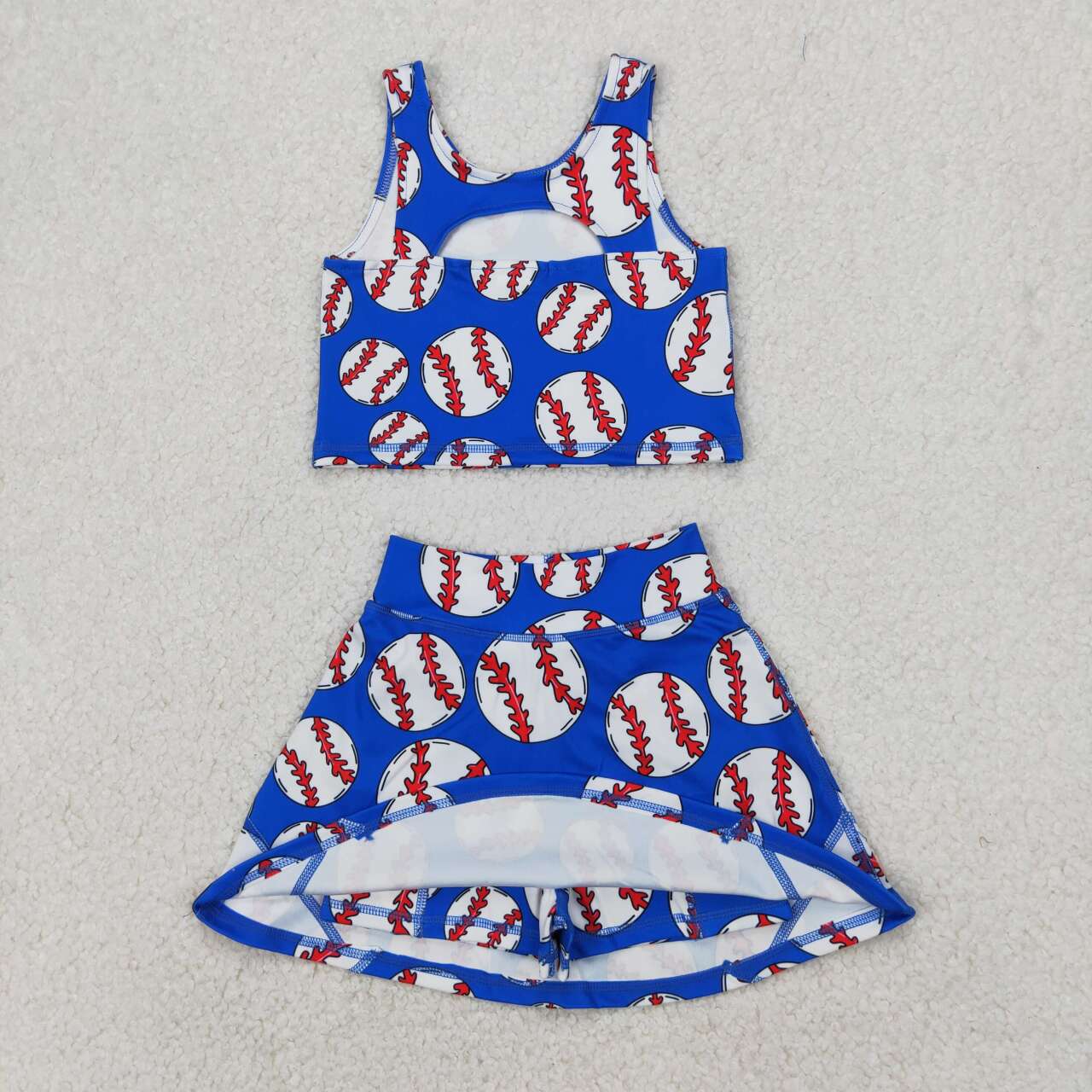 USA SHOP Baby girls baseball active wear athletic summer yoga skirt outfit