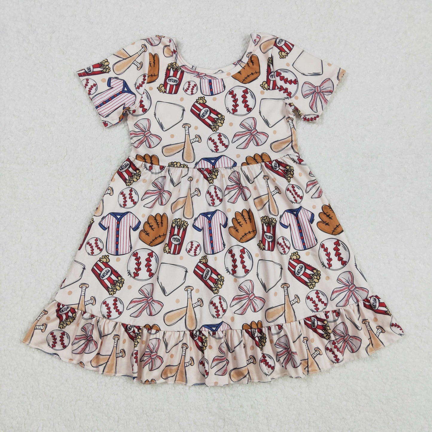 Baby girls baseball game day holiday dress