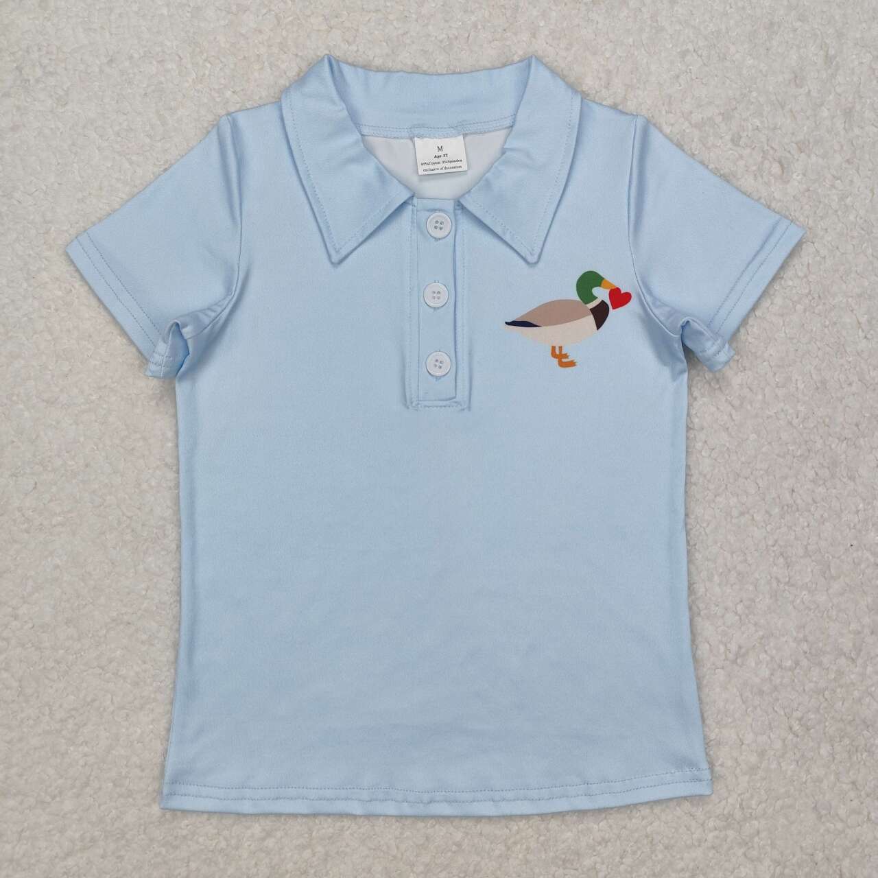 Toddle baby boy mallard duck short sleeve Valentines t-shirt top