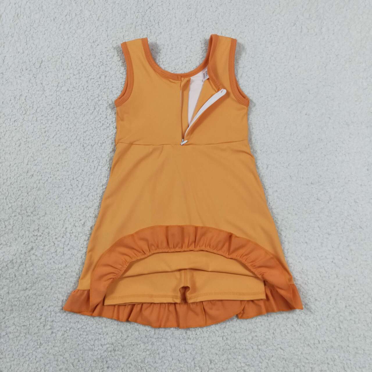 Orange color girls summer yoga dress
