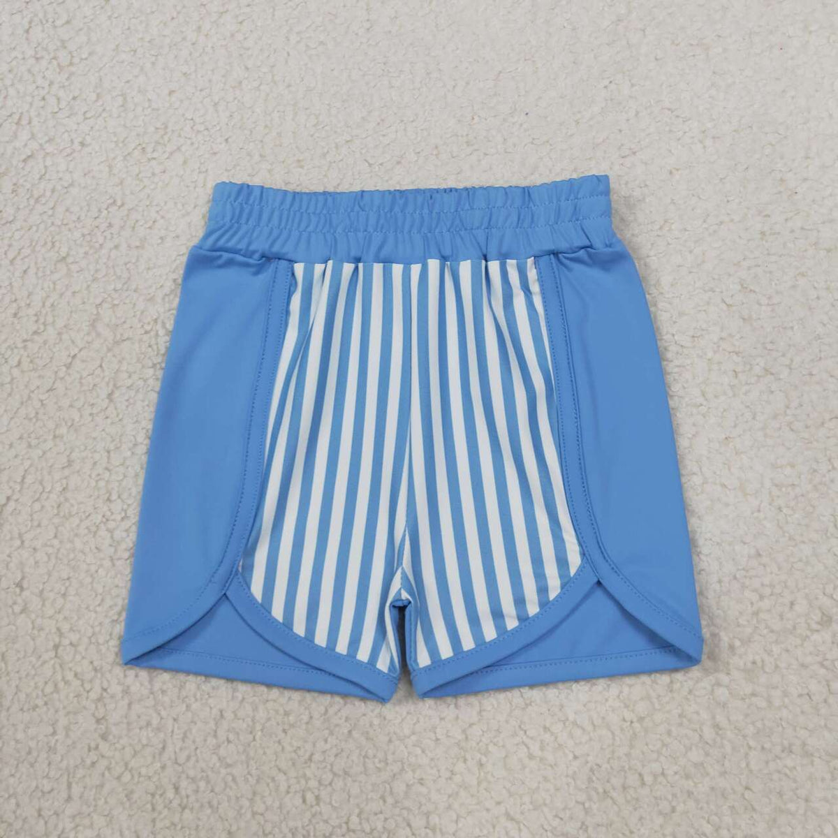 Toddle baby girls blue stripes summer yoga shorts