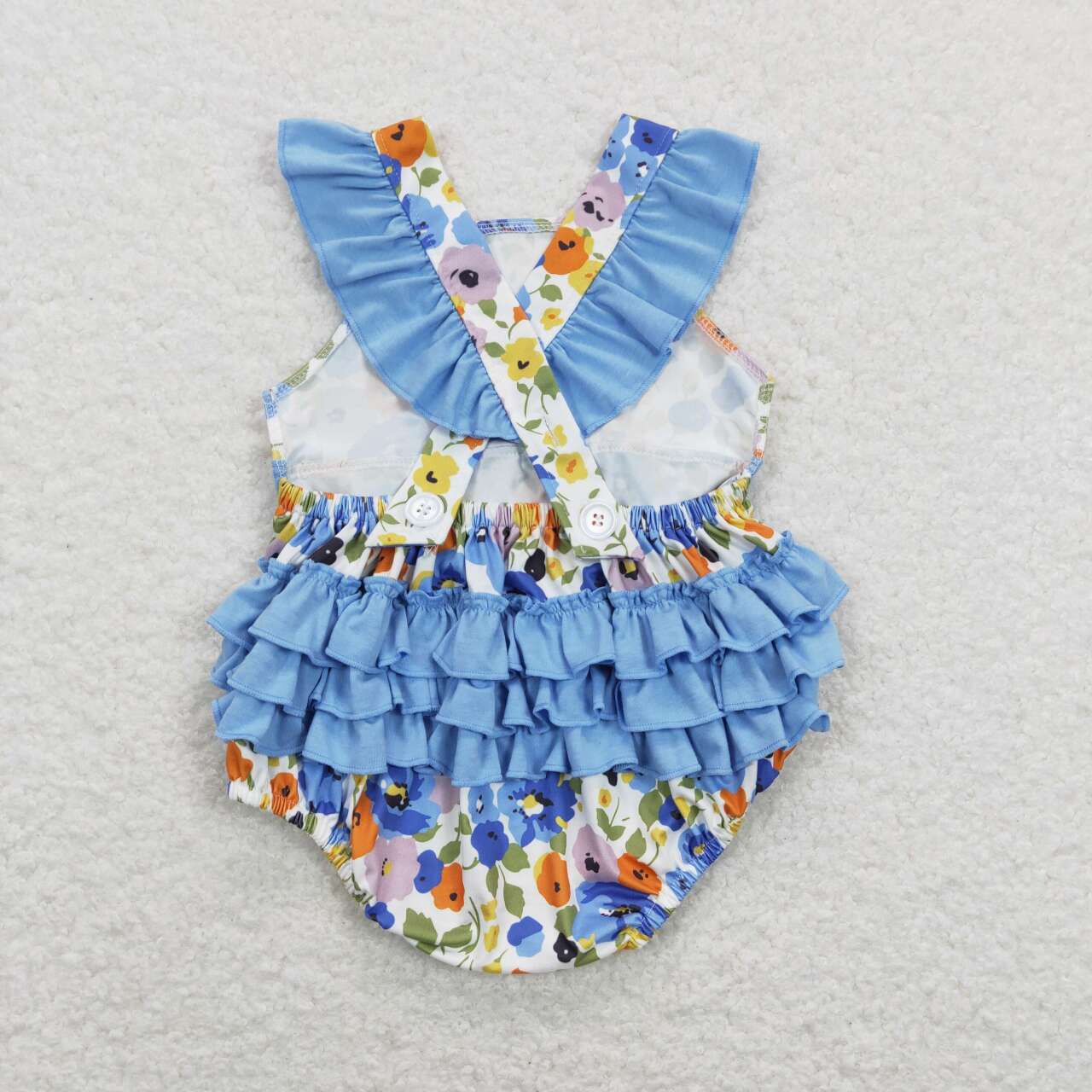 toddle girls blue floral romper SR0824