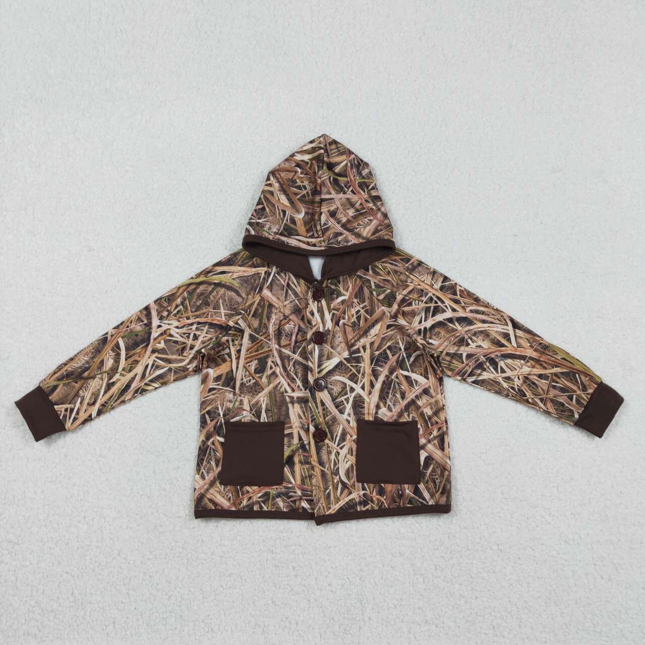 Camo kids boy long sleeve hoodie top