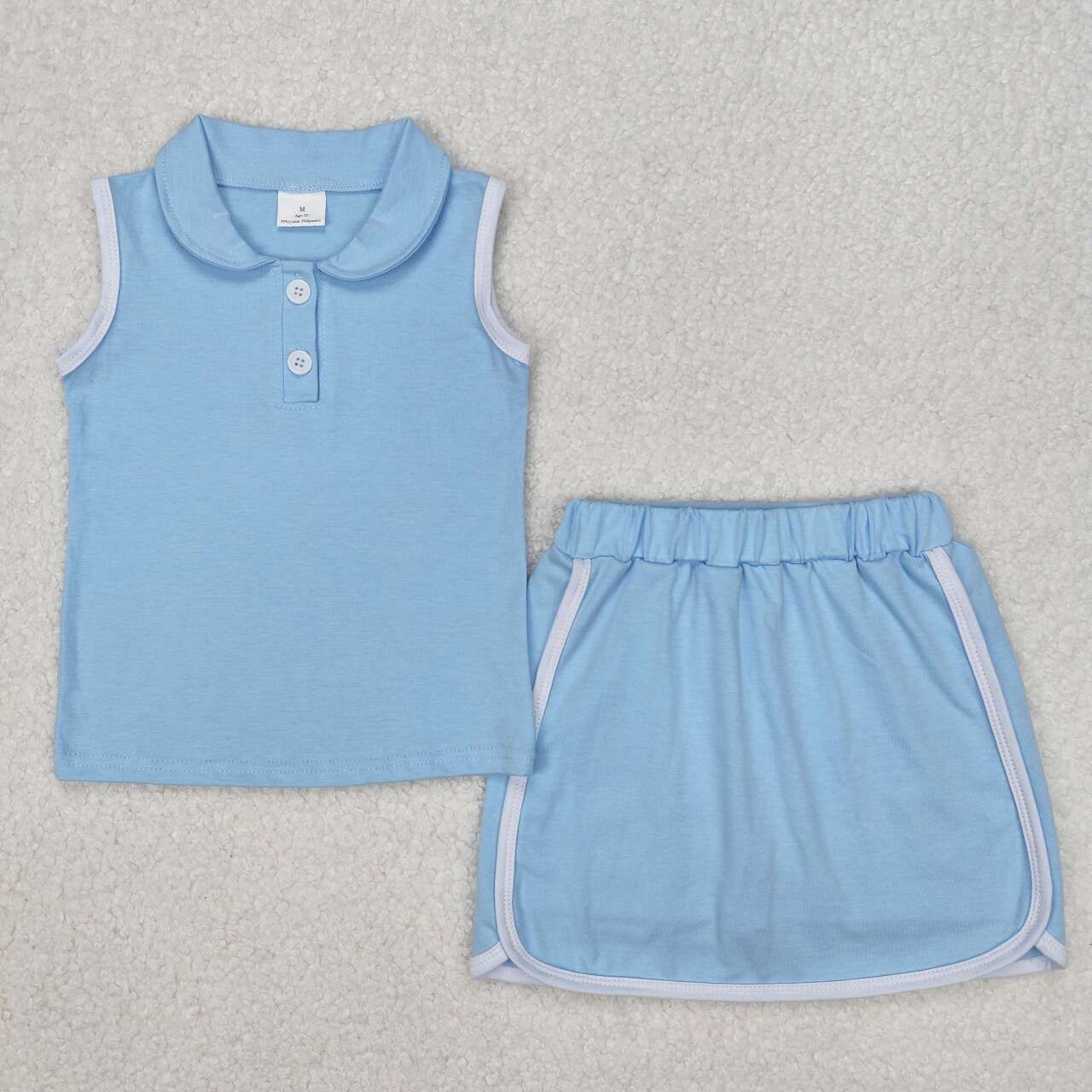 Baby girl blue color summer cotton outfit