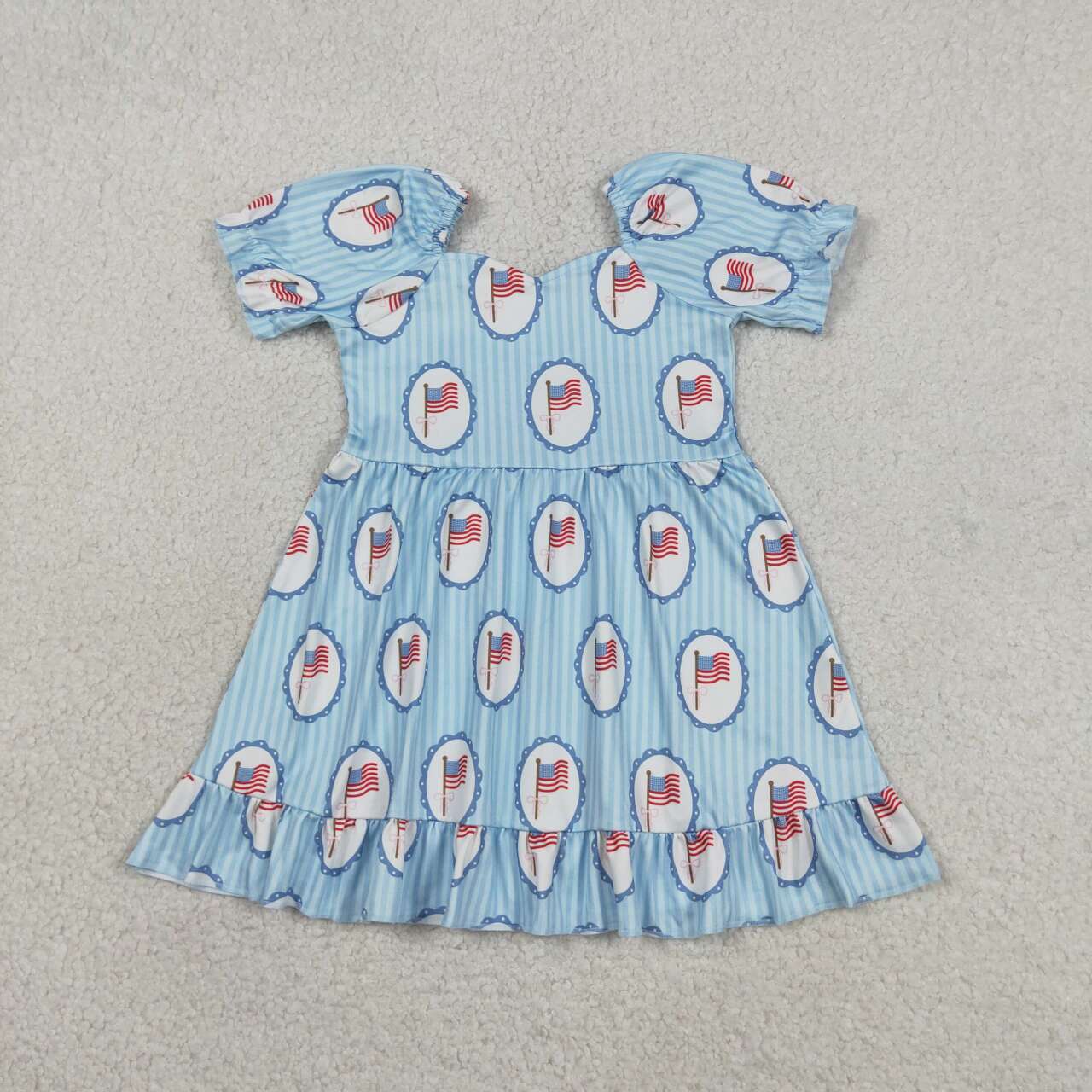 Toddle girls America flag July 4th design yoga dress