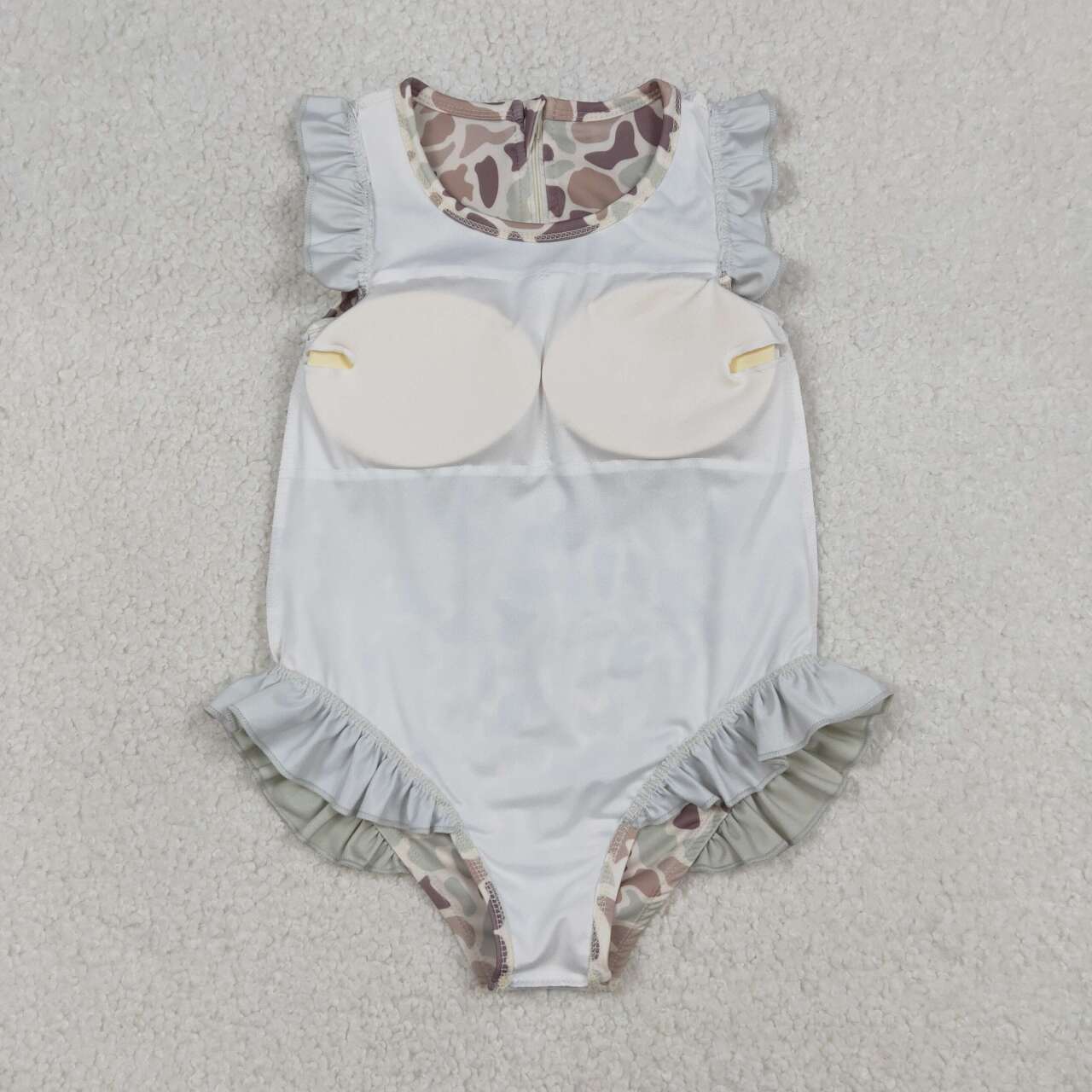 Toddle girls camo print one piece swimsuit