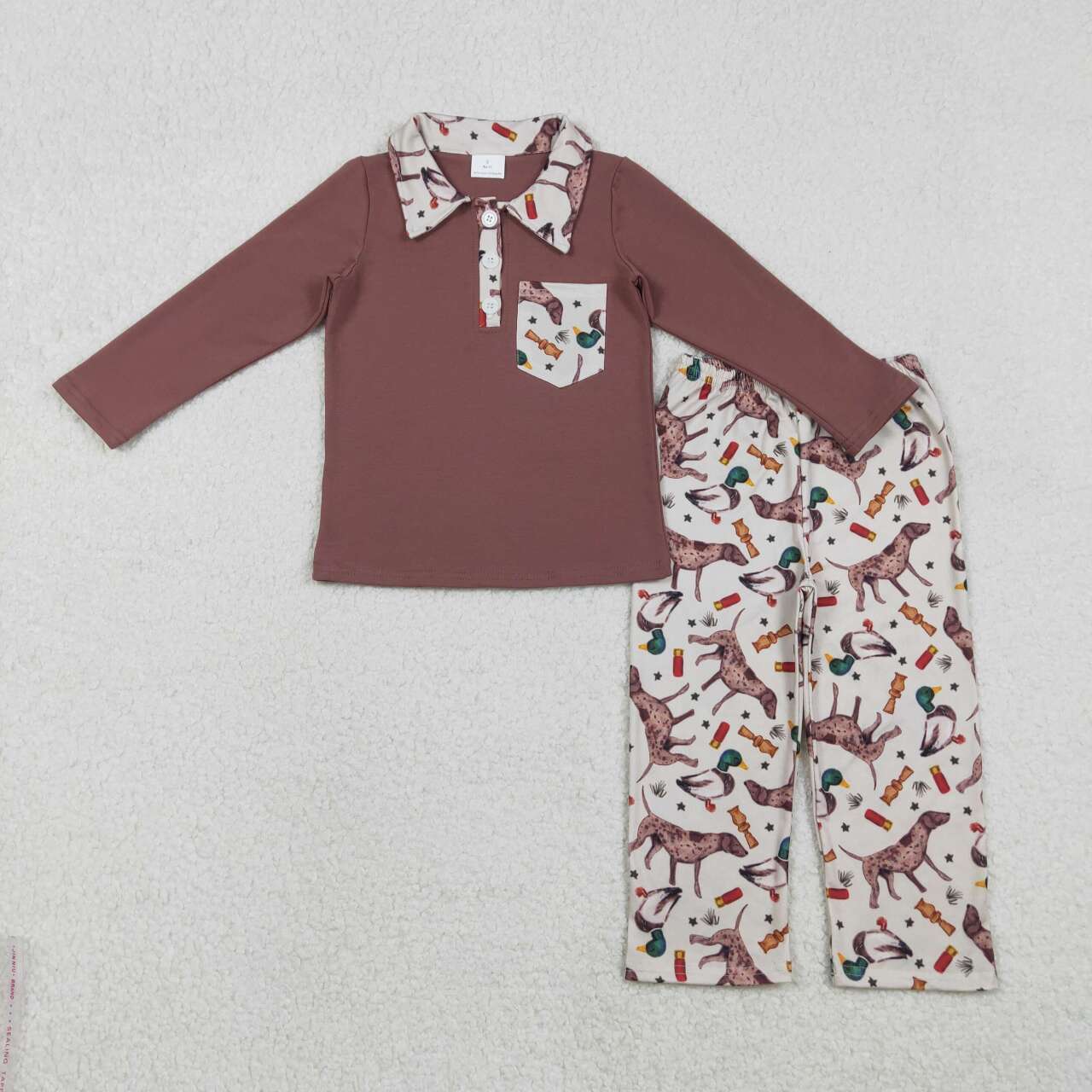 Kids boys dog duck call matching outfit