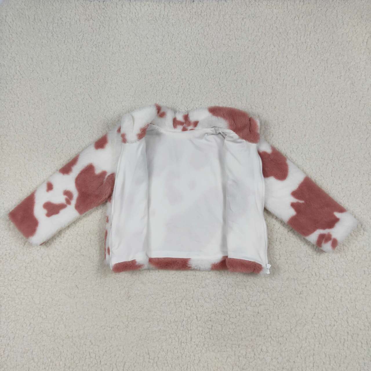 USA SHOP Baby girls pink cowhide jacket pullover coat