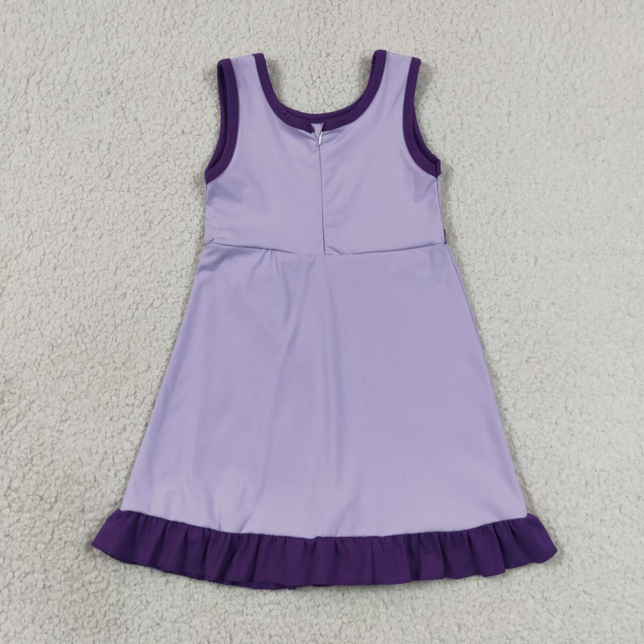 Lavender purple color girls summer yoga dress