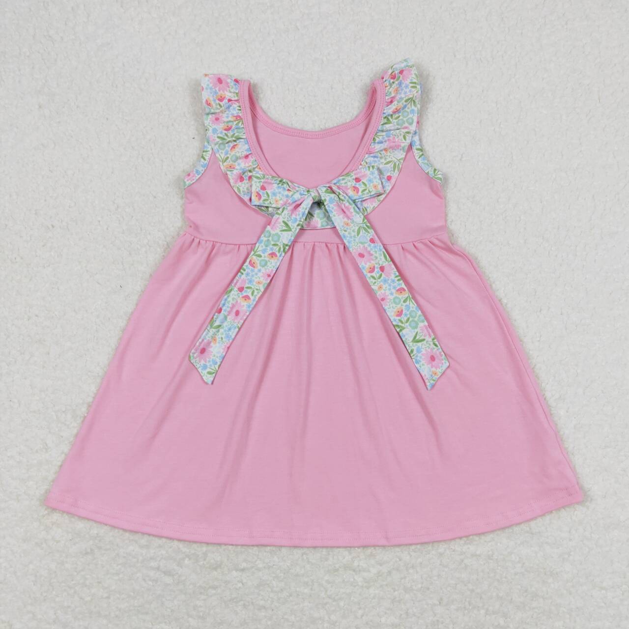 pink floral pocket boutique dress