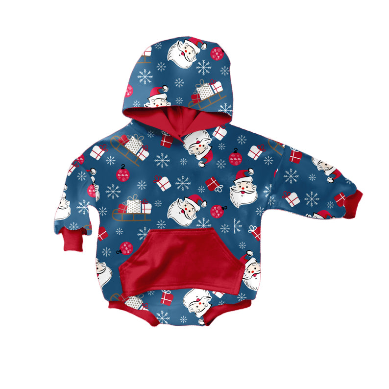 Santa Claus Christmas gift long sleeve romper preorder