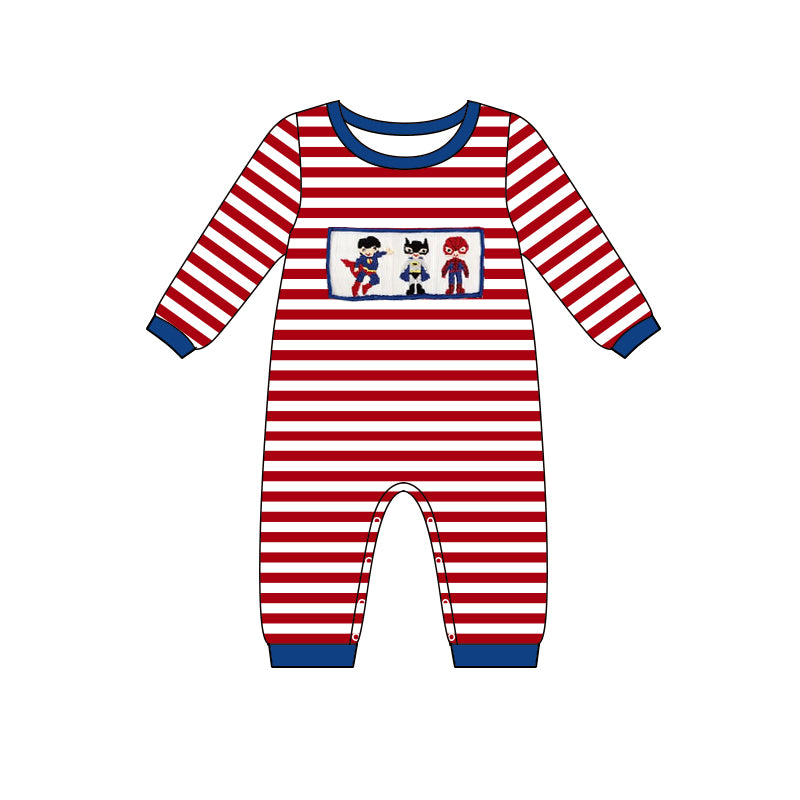 toddle baby boy red stripes romper preorder