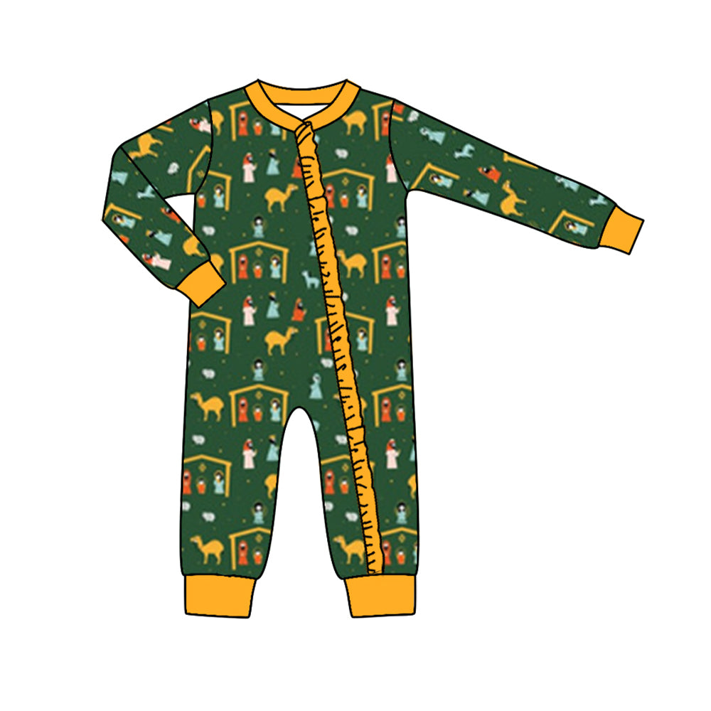 infant baby girls christmas nativity romper preorder