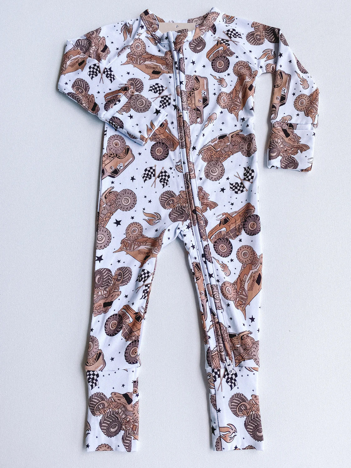 newborn kids baby long sleeve racing car zip romper preorder