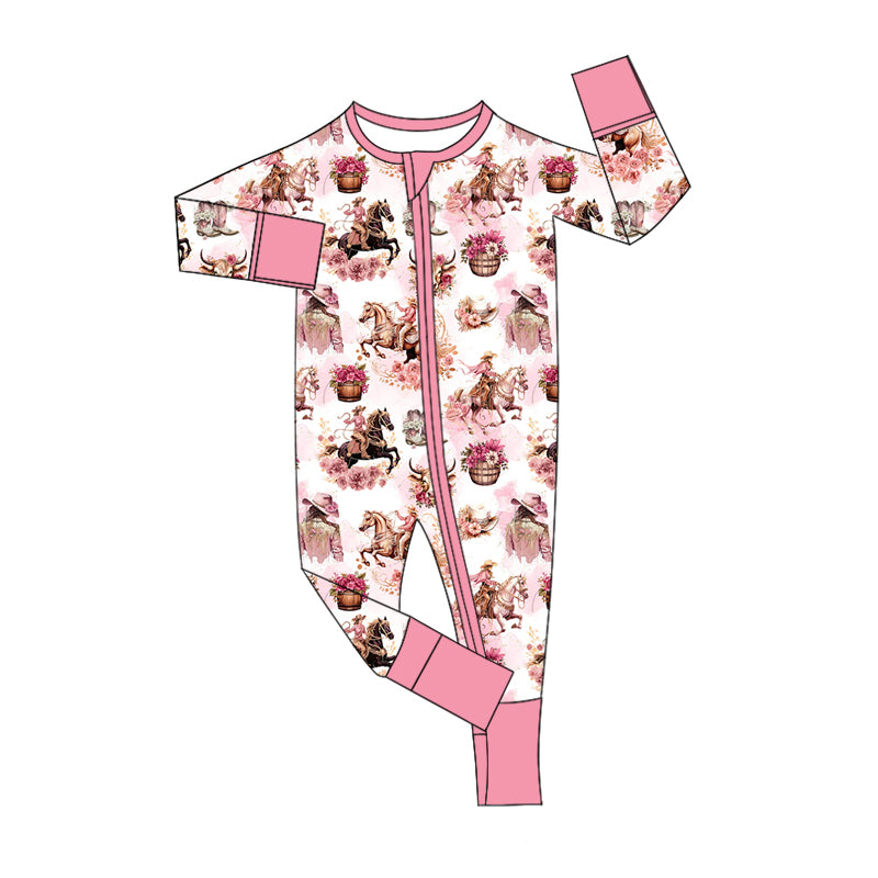 Western cowgirl long sleeve romper preorder