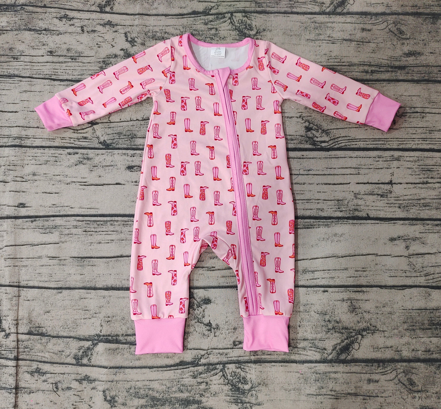 Western cowgirl long sleeve zip romper preorder