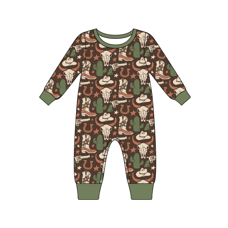 Newborn cowboy western romper preorder