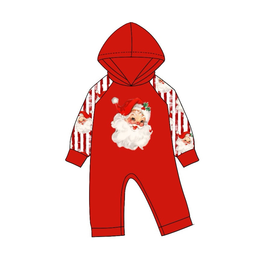 Christmas Santa Claus Long Sleeve Hoodie Romper Preorder