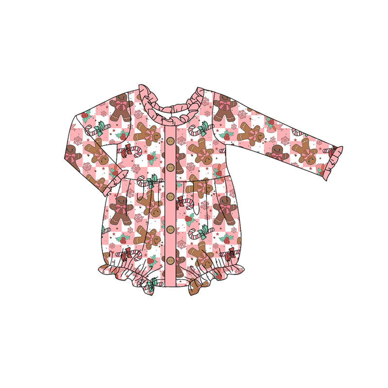 Toddle baby Christmas gingerbread romper preorder