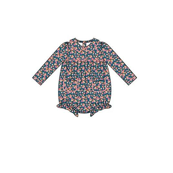 Toddle Girls Floral Design Long Sleeve Romper Preorder