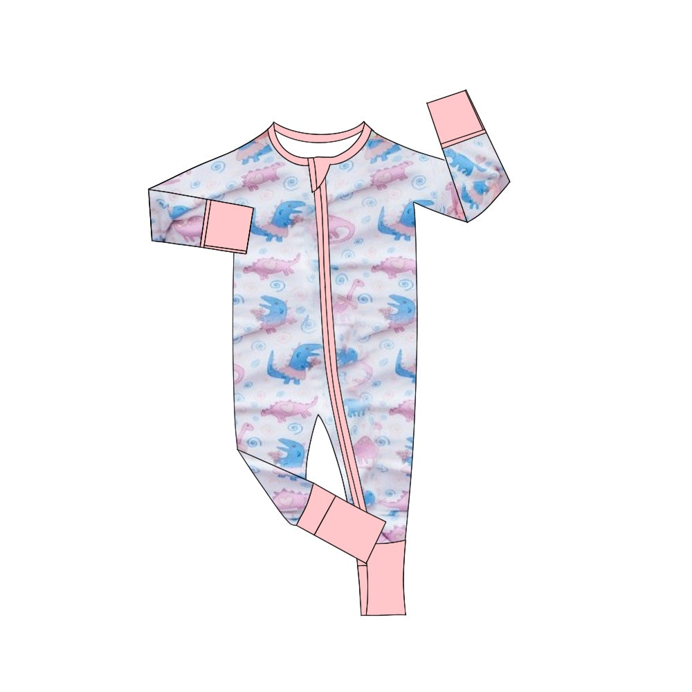 Toddle baby kids dinosaur zip romper preorder