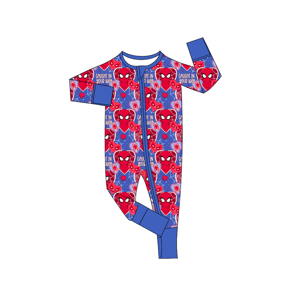 Toddle baby boy spider long sleeve zip romper preorder