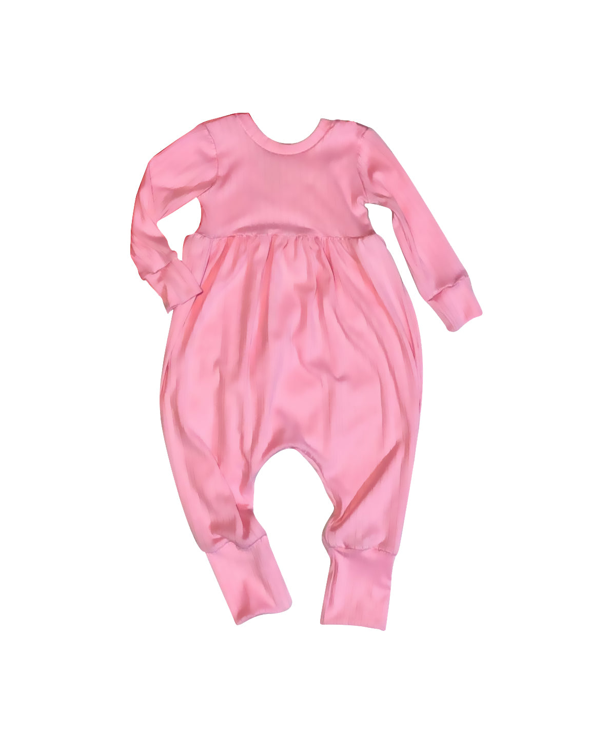 Toddle girls pink cotton long sleeve romper preorder