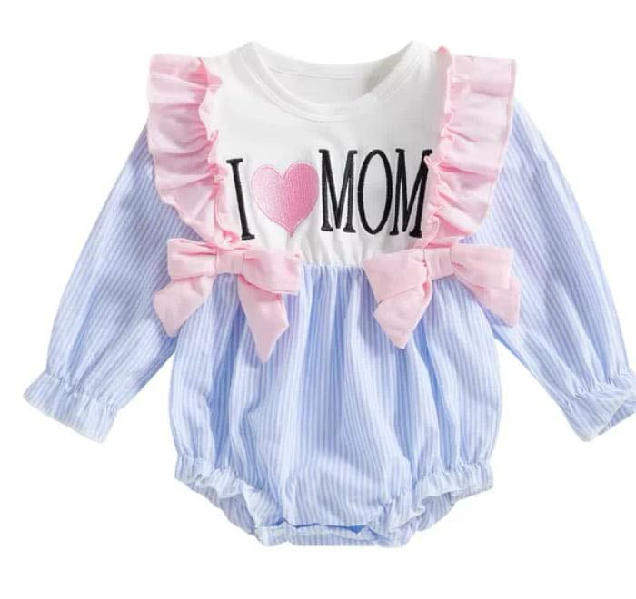 Babyhug Full Sleeves Romper With Bow Applique - Pink main image 0