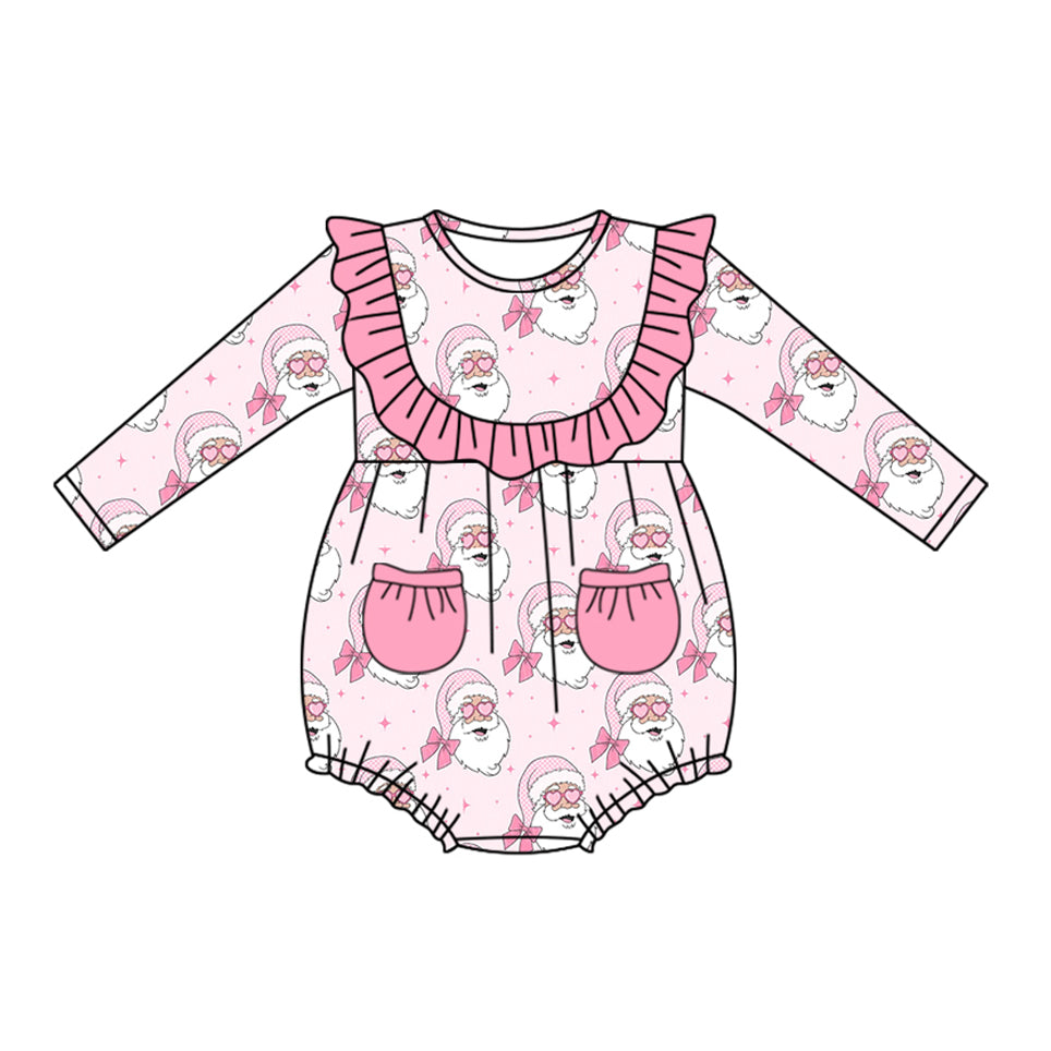Christmas Santa Claus long sleeve romper preorder
