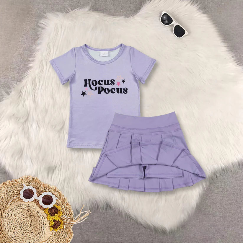 Halloween letter shirt matching yoga skirt clothes GT0667+GLK0085