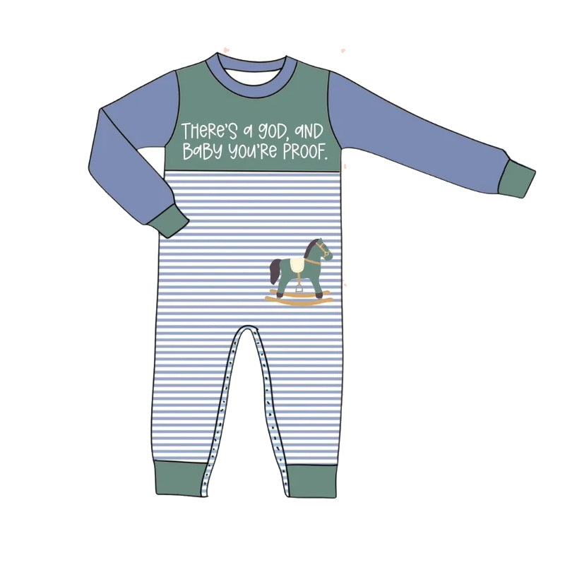 Toddle boy god design long sleeve romper preorder