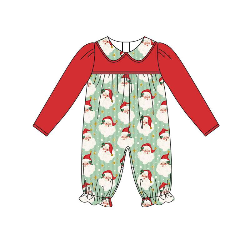 Christmas santa claus toddle girls romper preorder