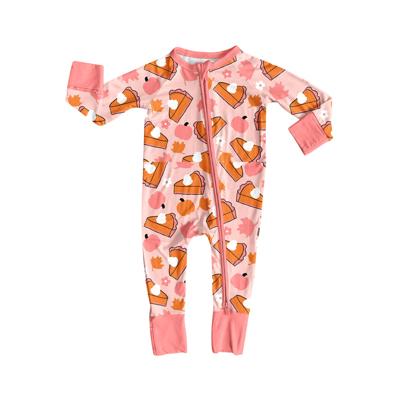 Thanksgiving pumpkin kids long sleeve romper preorder