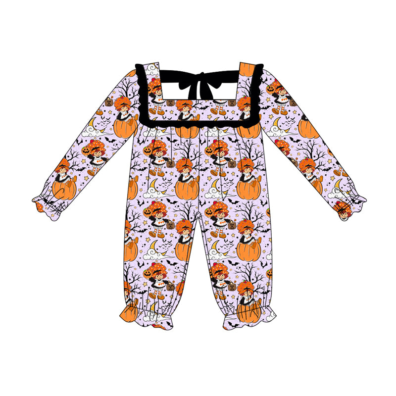 Baby girls Halloween pumpkin romper preorder