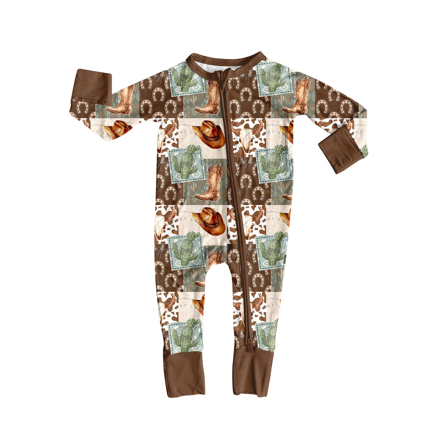 Western cowboy rodeo long sleeve fall romper preorder