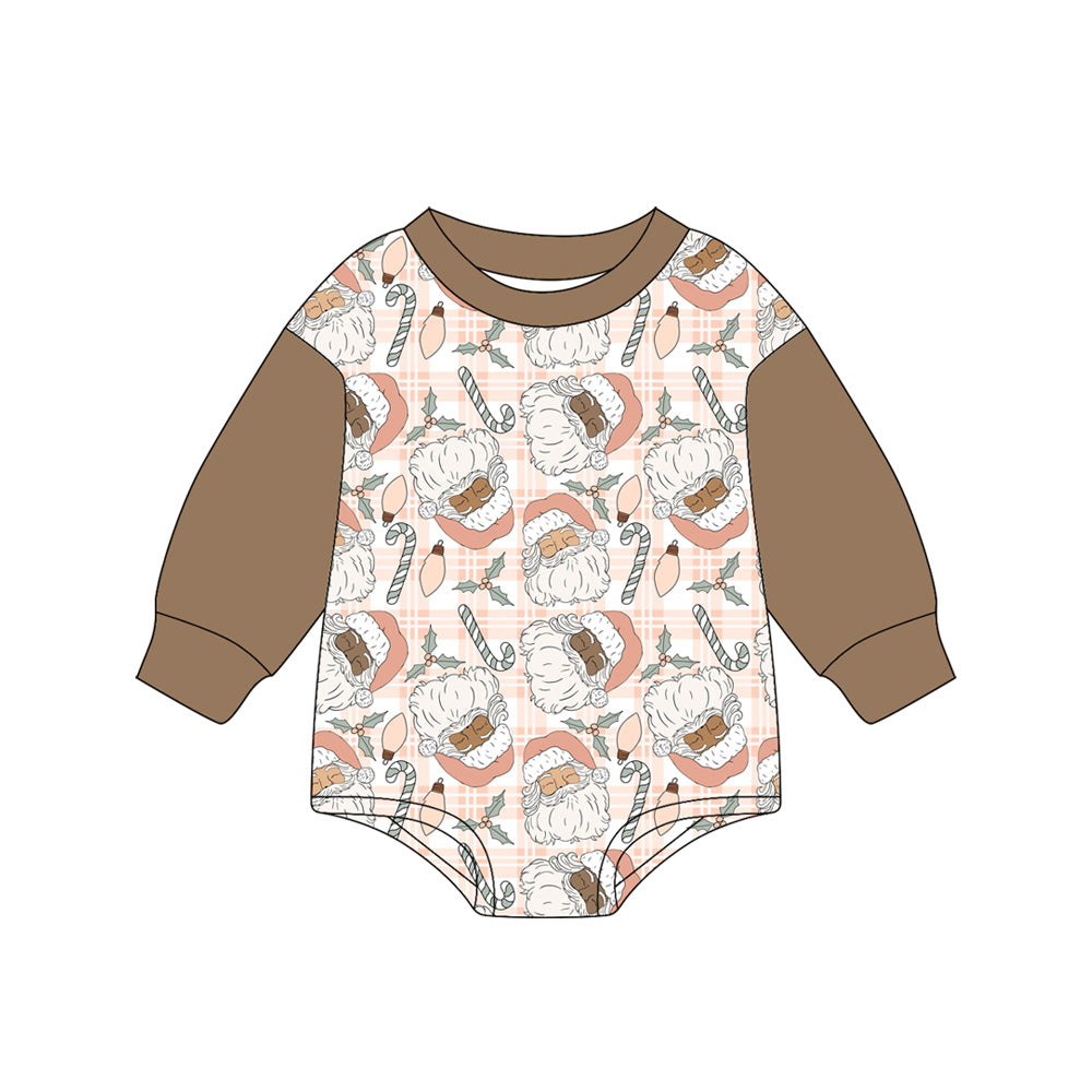 Toddle baby girl Christmas santa claus long sleeve romper preorder