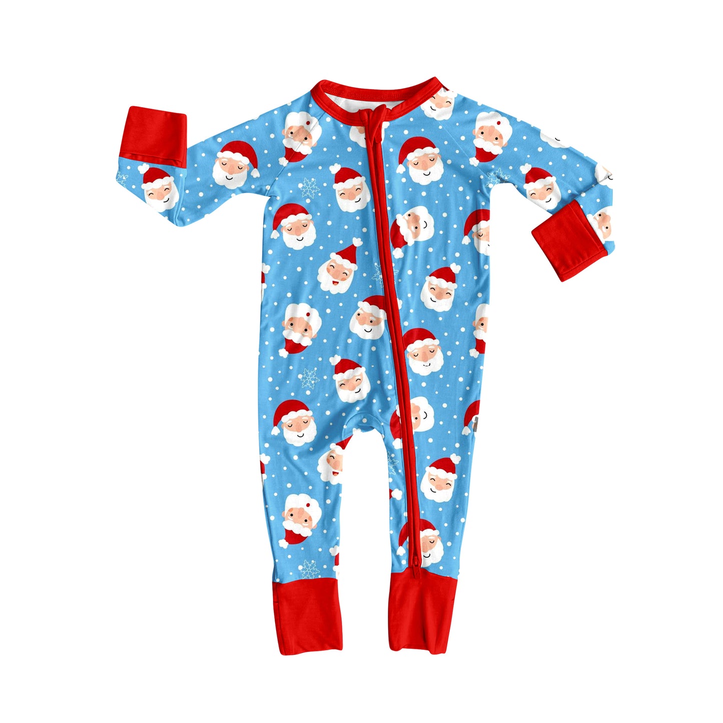 Toddle baby girl Christmas santa claus long sleeve zip romper preorder