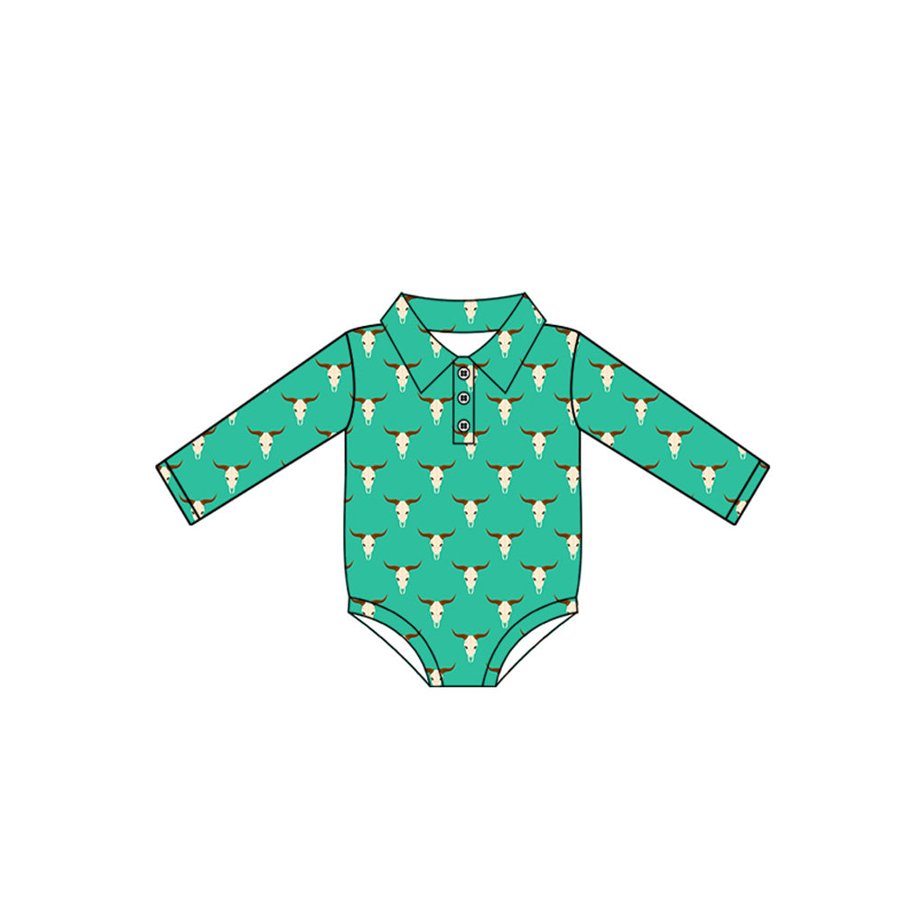 Western cowboy long sleeve t-shirt romper preorder