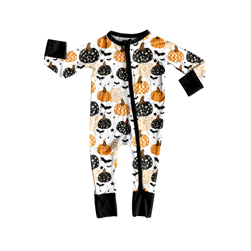 Toddle baby Halloween pumpkins design long sleeve romper preorder