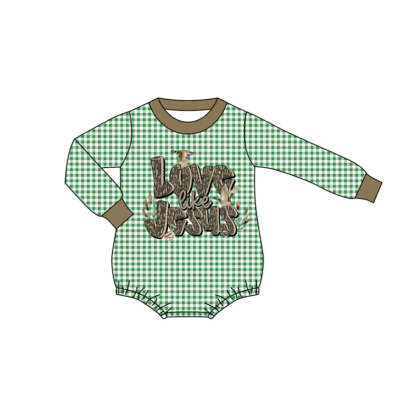 Love like Jesus design kids long sleeve romper preorder
