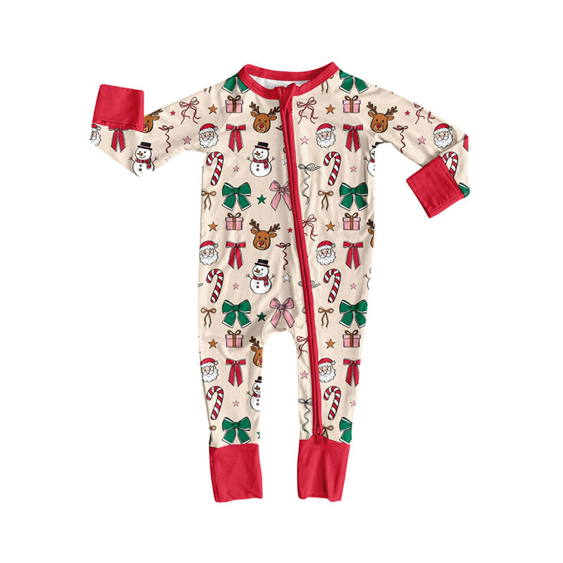 Christmas snowman design toddle baby zip romper preorder