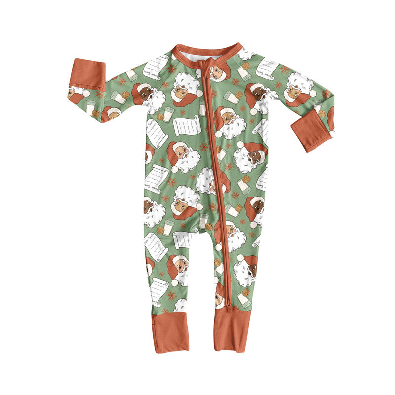 Christmas Santa Claus toddle baby boy zip romper preorder
