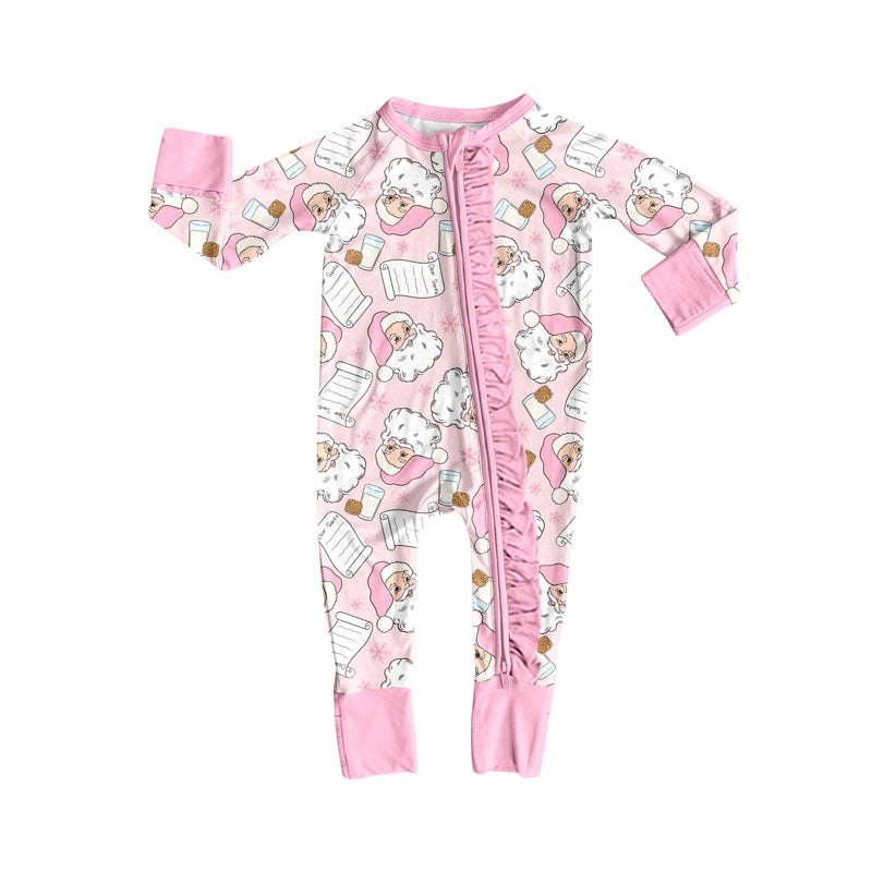 Christmas Santa Claus toddle baby zip romper preorder