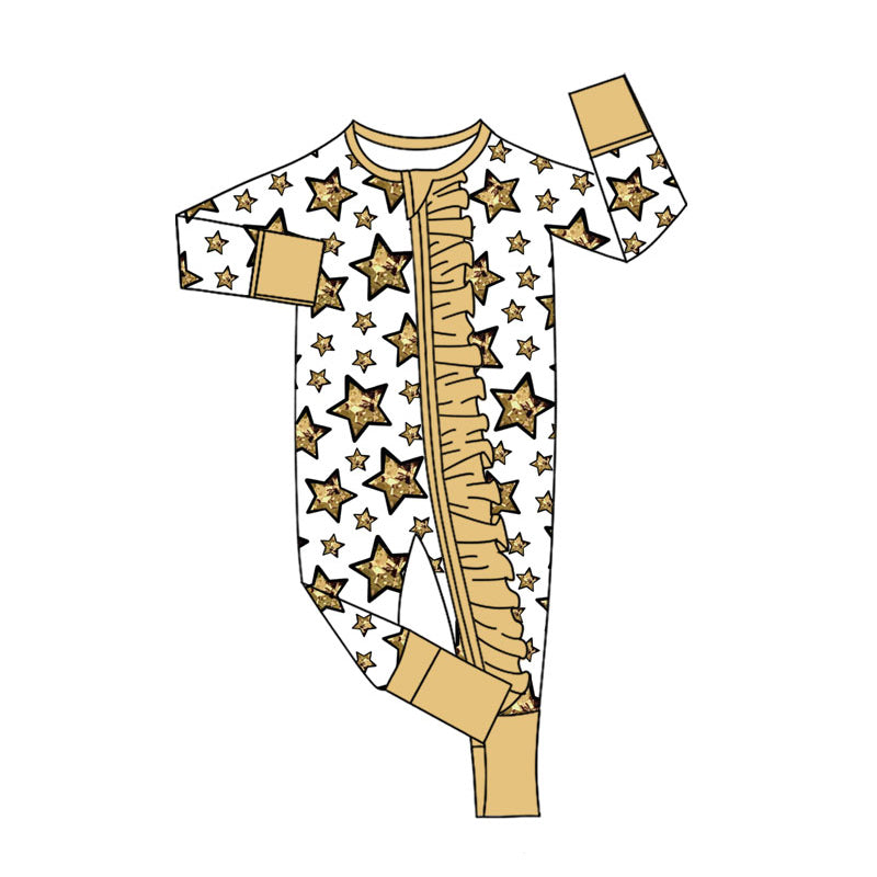 Happy new year star toddle baby long sleeve zip romper preorder